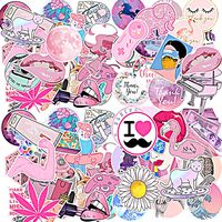 Cute Stickers for Water Bottles, Cool Laptop Stickers for Hydro Flask, Guitar,Bike,Skateboard Stickers Waterproof Vinyl Decals Stickers, Best Gift for Children Teen Adult - 50Pcs Pack
