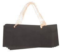 Juvale Hanging Chalkboard Sign - 6-Pack Double Sided Reusable Chalk Board Signs, Blackboard Message Board Plaque Stores, Home Decor, Wedding, Rectangle, 7 x 3 x 0.1 Inches