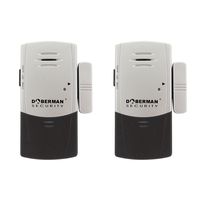 Doberman Security SE-0101C-2PK Door & Window Defender with Chime - 2 Pack (Silver/Black)