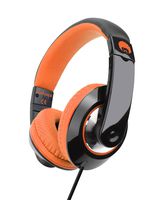 RockPapa Comfort+ Adjustable Over Ear Headphones Earphones with Microphone in-line Volume for Adults Kids Childs Teens, Smartphones Laptops DVD MP3/4 Surface iPhone iPod iPad MacBook Black Orange