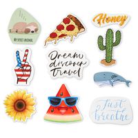 Cute VSCO Stickers - for Water Bottle/Hydro Flask/Tumblr/Computer/Phone/Bike/Backpack - Trendy Accessories - Waterproof Stickers - Beach Aesthetic - Premium Decal - Vinyl Sticker Pack - 10