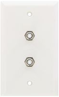 Morris 85021 Double F Connector Wall Plate, White