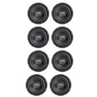 Pyle PLPW8D 8" 800W Car Audio Subwoofer Sub Power Woofer 4 Ohm Black (8 Pack)