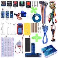 STARTO Starter Kit for BBC Micro:bit, Basic Coding Kit Includes Sensor, Expansion Board, Servo, Relay, Acrylic Protective case and Free Tutorial for Microbit Beginners and Kids to Learn Electronics