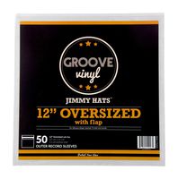 50 Vinyl Record Sleeves - 13.125" x 13.125" 5.5 Mil Crystal Clear Album Sleeves with Resealable Non-Adhesive Flap - Fits 12 Inch Single, Double, and Gatefold LPs - Protect Your Record Collection