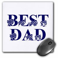 3dRose LLC 8 x 8 x 0.25 Inches Best Dad with Flag Text Mouse Pad (mp_17268_1)