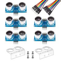 Arduino Distance Sensor Ultrasonic Module HC-SR04 with 5pcs Mounting Bracket for Arduino UNO MEGA R3 Mega2560 Duemilanove Nano Robot XBee ZigBee S03