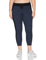 Calvin Klein Performance Women's Plus Size Colorblock Drawstring Legging, Eclipse/Creek Heather, 2X