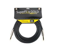 SuperFlex Gold | Premium Instrument Cable | 20-ft length with Straight Gold Connectors | SFI-20SS