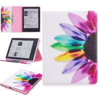 GNT Case for All-New Kindle E-reader (8th Generation 2016), Premium PU Leather Wallet Flip Stand Case Cover for Amazon All-New Kindle (6 inch Display, 8th Gen 2016 Release)(Sunflower)