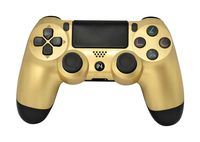 PS4 Controller V2 CHASDI Wireless Bluetooth with USB Cable for Sony Playstation 4 Compatible with Windows PC & Android OS (Gold)