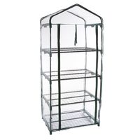 Pure Garden 4-Tier Greenhouse - Outdoor Gardening Hot House with Zippered Cover and Metal Shelves for Growing Vegetables, Flowers and Seedlings