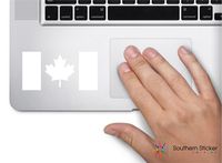 Canada flag 4x2.5 white country maple leaf plant symbol united states color sticker state decal vinyl - Made and Shipped in USA