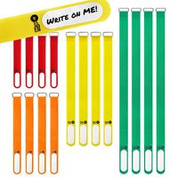 Wrap-It Storage Cinch-Straps (Assorted 16 Pack) Features Stainless Steel Buckle and Write on Label for Easy Cord Identification and Cable Management, Reusable Multi-Purpose Securing Cinch Straps