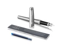 Parker Urban Fountain Pen, Metro Metallic, Medium Nib with Blue Ink Refill, Gift Box (1931605)