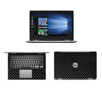 Black Carbon Fiber skin decal wrap skin Case for Dell inspiron 13 5000 series 5368 5378 13.3" 2 in 1 Laptop