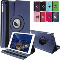 Fettion iPad Air 2 Case, iPad 6 Cases, 360 Degree Rotating Stand Leather Case Cover for Apple iPad Air 2 / iPad 6th Generation 2014 Tablet, Blue