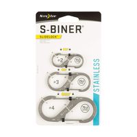 Nite Ize LSBC-11-R6 S-Biner Carabiner, Assorted, Stainless