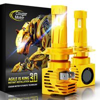 Cougar Motor Wireless H7 LED Headlight Bulb, 10000Lm 6500K Slim All-in-One Conversion Kit - Cool White