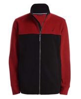 Nautica Boys' Big School Uniform Full-Zip Fleece Jacket, Biking Red, X-Large-18/20