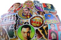 50 pcs Big Bang Theory Show Sticker Creative DIY Funny Decorative Cartoon for Cartoon PC Luggage Computer Notebook Phone Home Wall Garden Window Snowboard Stickers