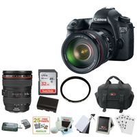 Canon EOS 6D Digital Camera with 24-105mm f/4.0L is USM AF Lens Kit Plus 32GB Deluxe Accessory Bundle
