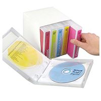 UniKeep Disc 50 CD/DVD Wallet Set - White Slipcase (Clear)