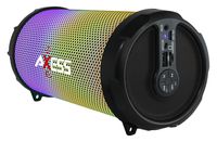 AXESS SPBL1044 Vibrant Plus Black HIFI Bluetooth Speaker with Disco LED Lights In Black