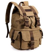 S-ZONE Canvas DSLR SLR Camera Backpack Mens Rucksack Bag Knapsack for Sony Canon
