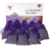 Lavender Sachet Bags Moth Repellant - Sachets for Drawers/Closets Fresh Scents, Natural Dried Flowers Protecting Clothes, Long-Lasting Aroma. Deter Moths from Your Closet, Protects Clothing. (18 Pack)