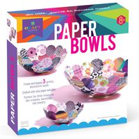 Craft-tastic - Paper Bowl Kit - Craft Kit Makes 3 Different-Sized Decorative Bowls