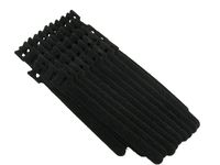 Qualgear Hook & Loop Fastening Cable Ties, 1/2 X 6 Inches, Black, 50 Pcs (VT2-B-50-P)