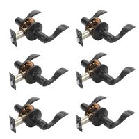 Dynasty Hardware HER-30-12P Heritage Lever Privacy Set, Aged Oil Rubbed Bronze, Contractor Pack (6 Pack)