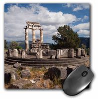 Central Greece, Delphi, Ancient Delphi, Sanctuary of Athena Pronea. - Mouse Pad, 8 by 8 inches (mp_208661_1)