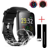 SZHAIYU Blood Pressure Heart Rate Monitor Smart Watch Android iOS IP67 Waterproof Sport Fitness Trakcer Watch Men Women Smartwatch (Black)