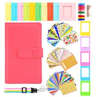 Sunmns Camera Accessories Bundle Kit for Fujifilm Instax Mini 9/8/ 90/70, Accessory Include Album, Film Stickers, Desk Frames, Hanging Frame, Strap (Pink)