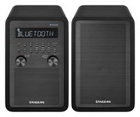 Sangean All in One Surround Sound Bluetooth AM/FM Dual Alarm Clock Radio with Large Easy to Read Backlit LCD Display