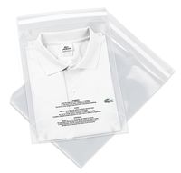 Spartan Industrial || 100 Count - 10" X 13" Self Seal Clear Poly Bags with Suffocation Warning for Packaging, T Shirts & FBA (More Sizes Available) - Permanent Adhesive