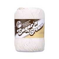Lily Sugar 'N Cream  The Original Solid Yarn - (4) Medium Gauge 100% Cotton - 2.5 oz -  Ecru  -  Machine Wash & Dry