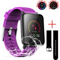 SZHAIYU Blood Pressure Heart Rate Monitor Smart Watch Android iOS IP67 Waterproof Sport Fitness Trakcer Watch Men Women Smartwatch (Purple)