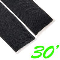 Electriduct 1" Self Adhesive Hook & Loop Sticky Back Tape Fabric Fastener - 30 Feet