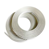 Instatrim 1/2 Inch (Covers 1/4" Gap) Flexible, Self-Adhesive, Caulk and Trim Strips for Floors, Ceilings, Countertops and More (White, 10ft Long, 2 Pack)