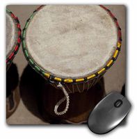 3dRose LLC 8 x 8 x 0.25 Inches Mouse Pad, Gambia, Banju, Wooden Drums, Musical instrument-Af18 Cmi0063 - Cindy Miller Hopkins (mp_73883_1)
