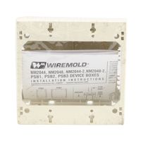 Wiremold NM2048-2 Sure-Snap Deeo Device Box 2 Gang Cable Raceway, Ivory