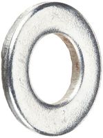 Steel Flat Washer, Zinc Plated Finish, DIN 125, Metric, M5 Screw Size, 5.3 mm ID, 10 mm OD, 1 mm Thick (Pack of 100)