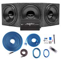 Skar Audio Triple 12" Complete 1, 500 Watt IX Series Subwoofer Bass Package - Includes Loaded Enclosure with Amplifier