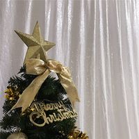 TRLYC 4Ft7Ft White Sequin Wedding Fabric Party Background Sparkly Wedding Decor