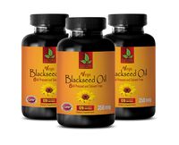 antioxidant Supplements for Men - Black Seed Oil Virgin 350Mg - Cold Pressed & Solvent Free - Black Seed Oil for Fertility - 3 Bottles 360 Softgels
