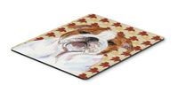 Caroline's Treasures SS4372MP Bulldog English Fall Leaves Portrait Mouse Pad, Hot Pad or Trivet, Large, Multicolor