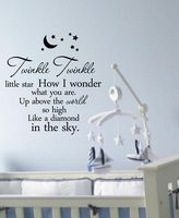 #3 Twinkle twinkle little star how i wonder what you are. up above the world so high like a diamond in the sky. Vinyl Decal Matte Black Decor Decal Skin Sticker Laptop